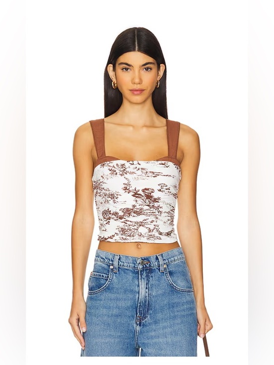 Free People Tops - Free People Printed Two Tone Tank